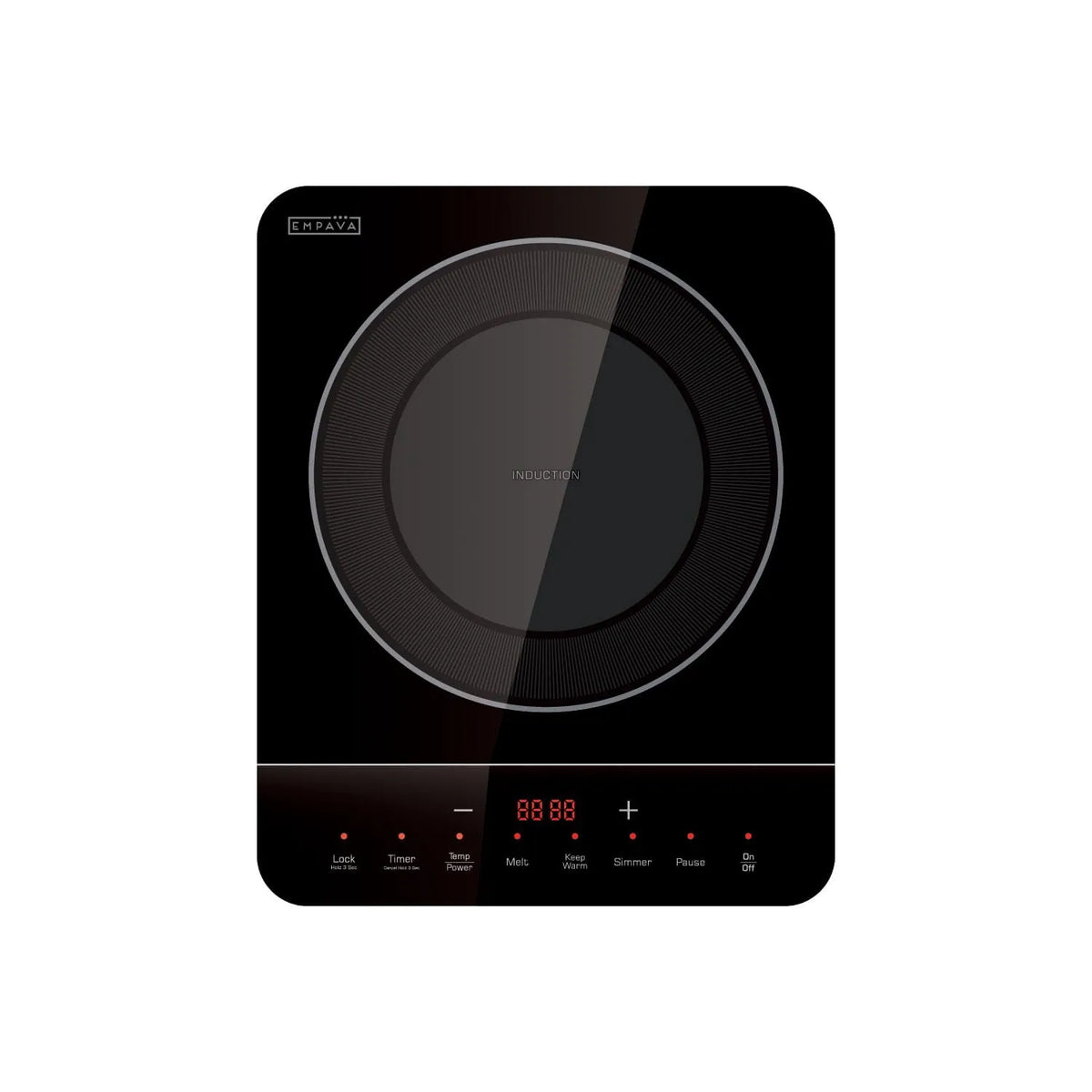 Plaque de cuisson à induction Empava, 120 V, pour, Électrique de Comptoir avec Brûleur Simple, 3 Modes Préréglés, 110-120 V à Brancher f, Cuisinière