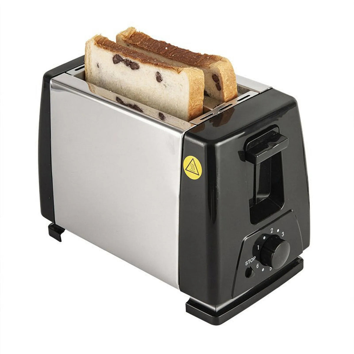 Grille-pain BH002B, Grille-Pain 2 Tranches en acier inoxydable pour Toast du Déjeuner Ou Sandwiches acier inoxydable Noir 110 V US s, 2 Tranches