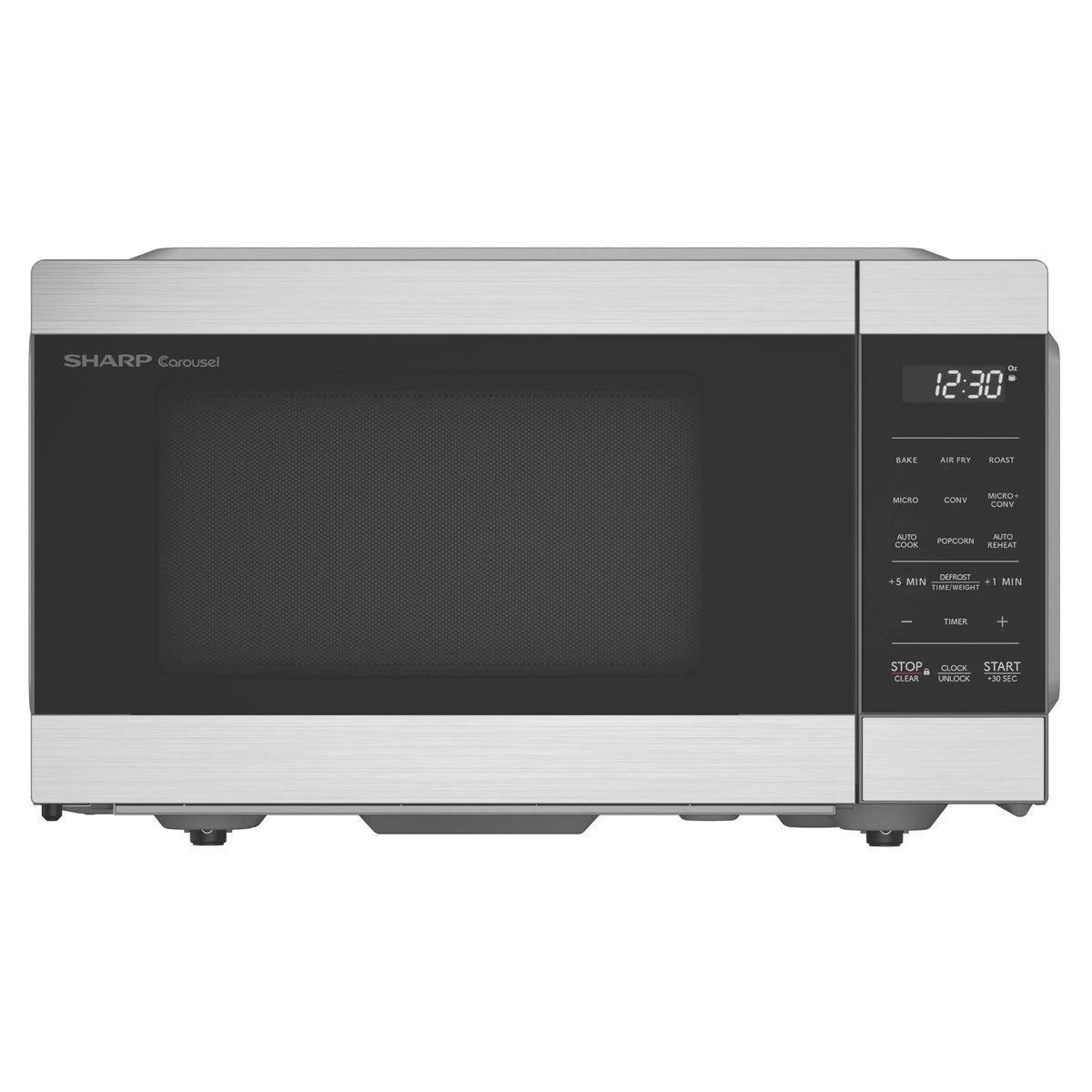 Four à micro-ondes à convection Sharp, 0,9 Pi3, SMC0985KSC, 900 W, 9 pi3, Rôtit et Cuit, Verrou de Sécurité pour Enfants