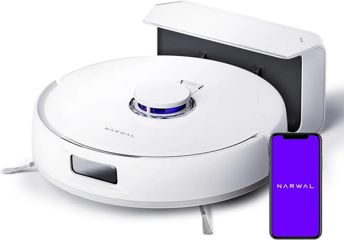 Aspirateur robot laveur, robot, Aspiration de 7 800 Pa, Navigation LiDAR, Compression de Poussière, Brosse Anti-Emmêlement et Contrôle par Application