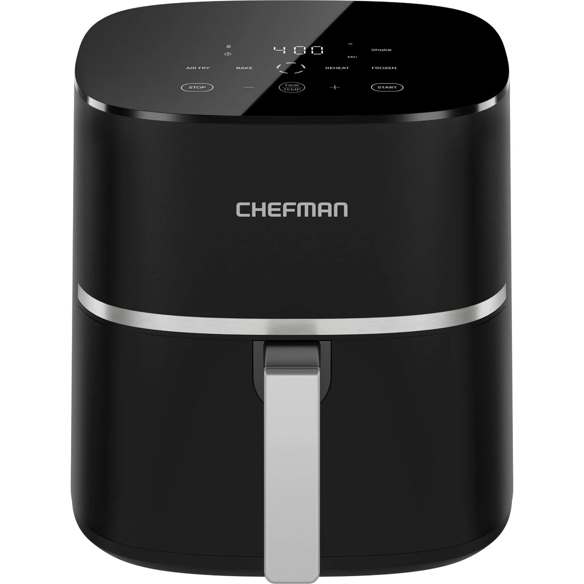 Friteuse sans huile Chefman, TurboX chaud 4-en-1, 5 Pintes pour Poulet Extra Croustillant, Commandes Tactiles Numériques, Frites, Ailes et Plus