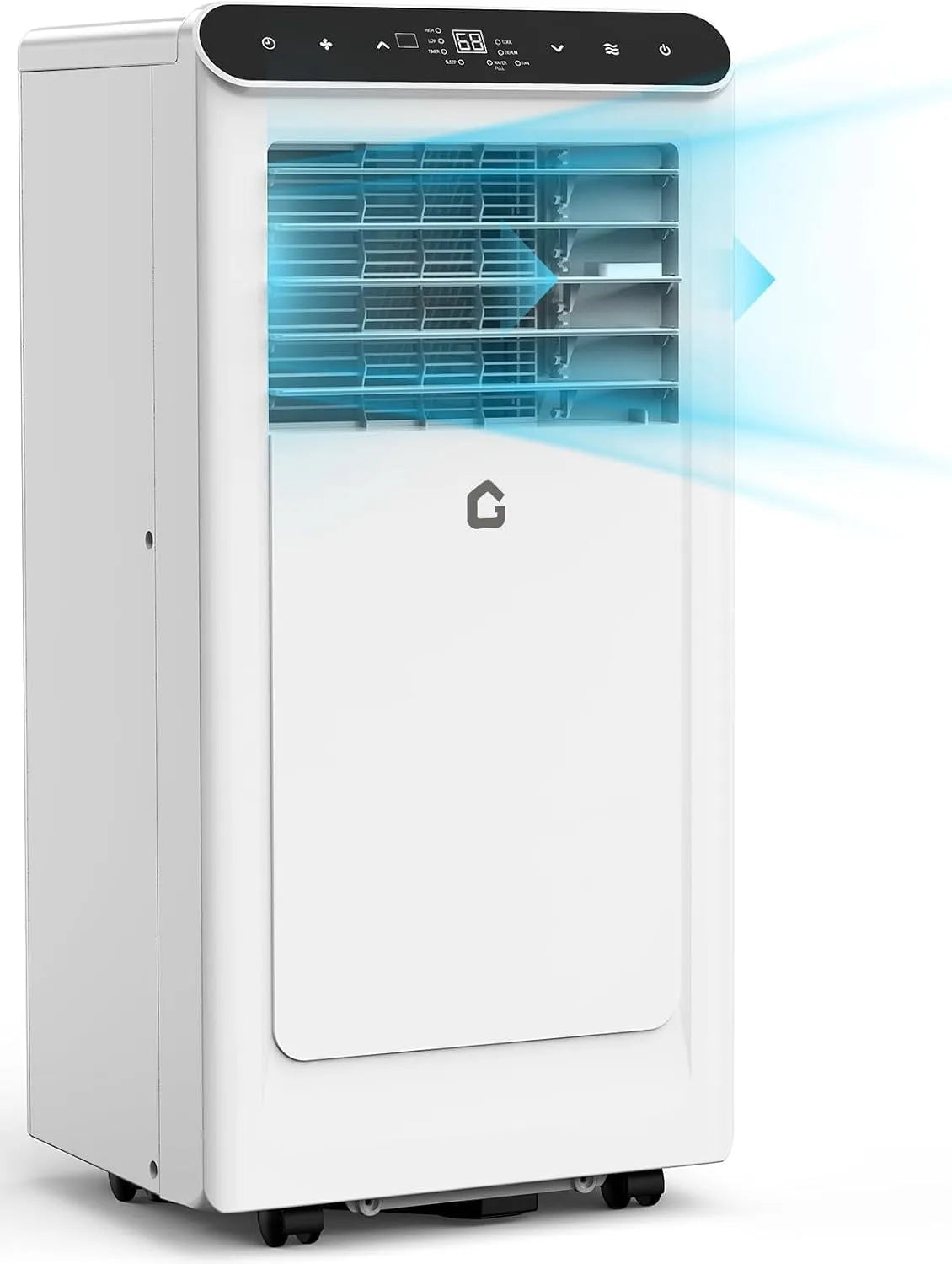 Climatiseur portable, Portatif 8 000 BTU, Unité AC 3-en-1 Refroidit jusqu'à 350 Pi2, Blanc et Noir