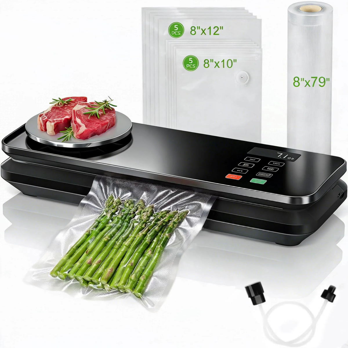 90 KPa, Modes Multiples, Automatique à une Touche, Balance de Cuisine, Machine de Mise sous Vide pour Aliments