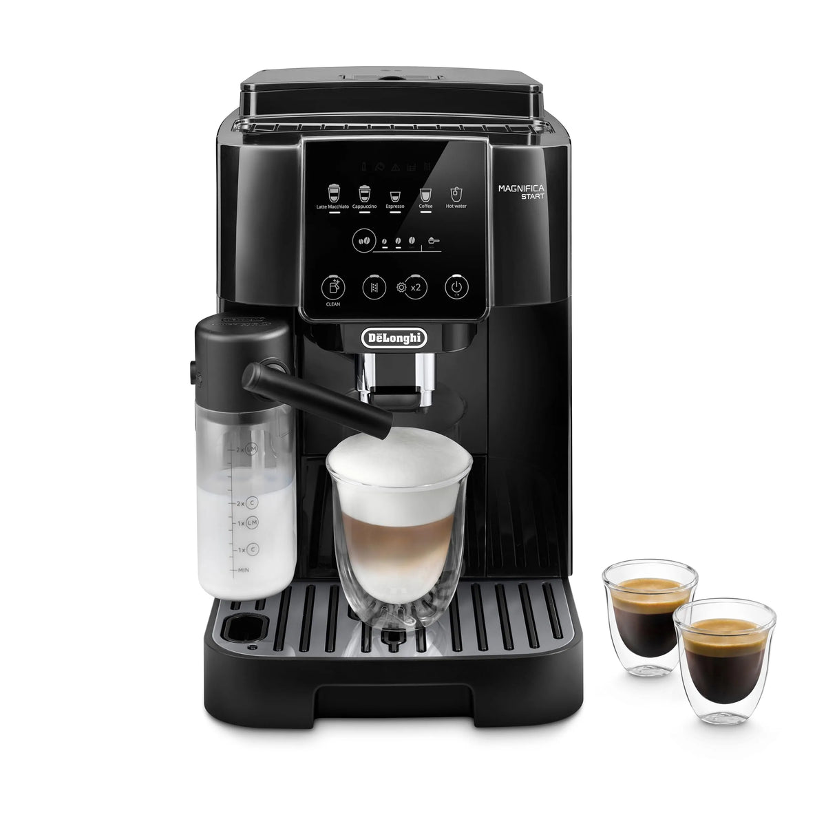 Machine à espresso, De'Longhi Magnifica Start Entièrement Automatique, Mousseur à Lait Automatique, Noir