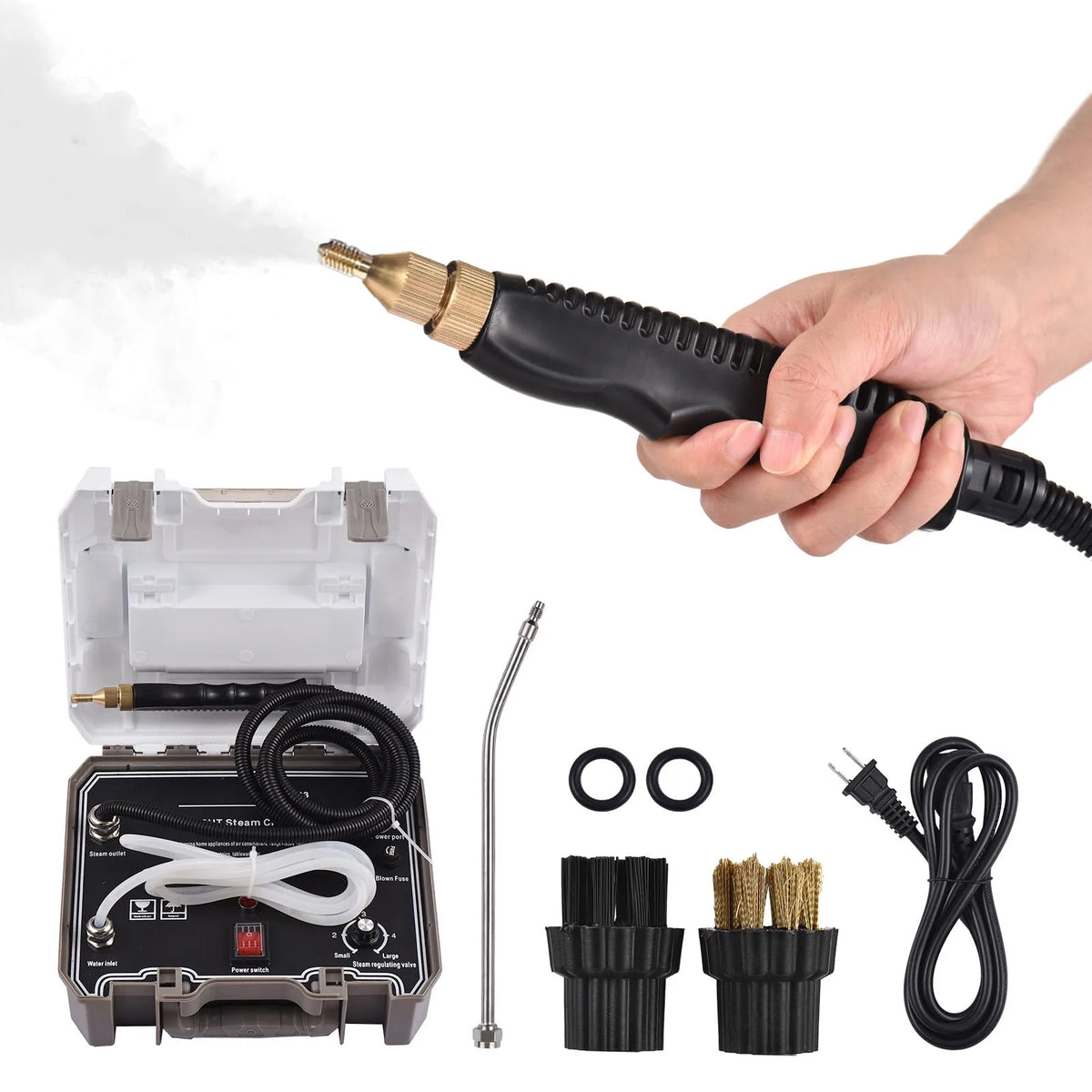 Nettoyeur à Vapeur Pressurisé Haute Température, Nettoyeur à Vapeur Portable 1500 W, au Salon, Convient à la Cuisine, Défroisseur Instantané Robuste