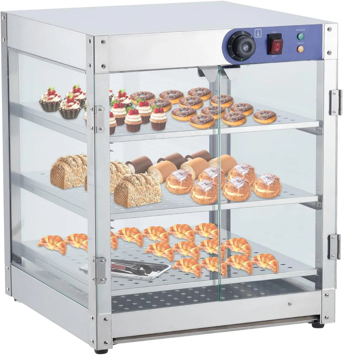 Armoire, Commerciale de 20 pouces à 3 Niveaux pour Réchauffer les Aliments, Boulangerie, Café et Restaurant