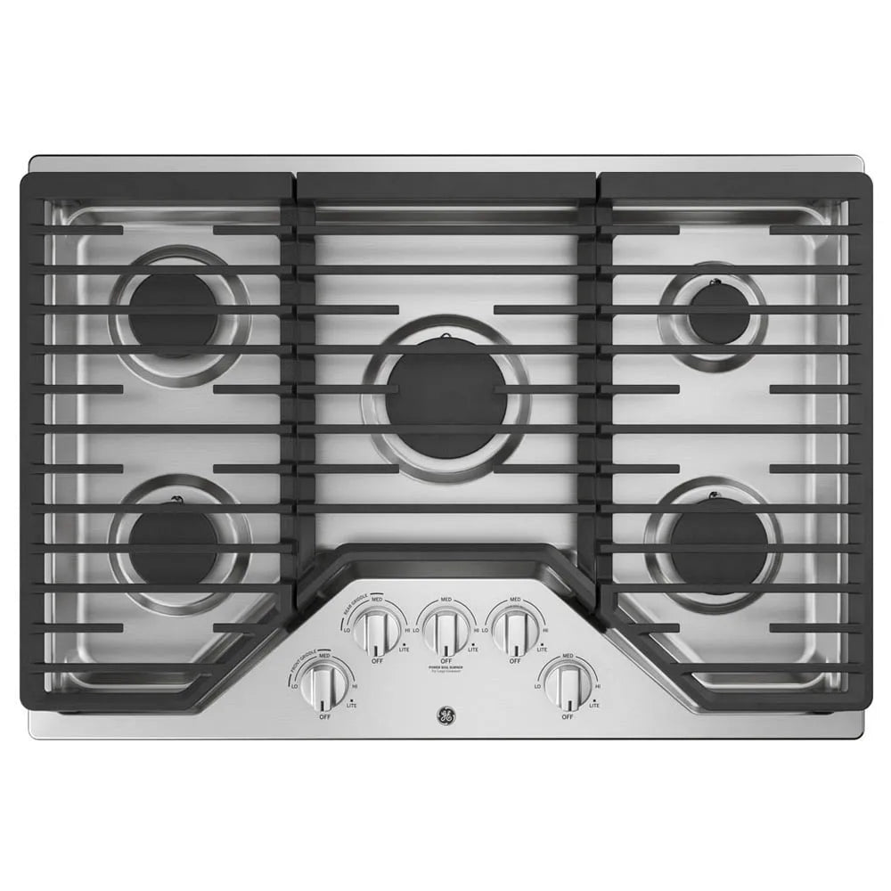 Cuisinière GE, à Gaz Bord à Bord Encastrée Profonde de 30 Pouces en Acier Inoxydable - JGP5030SLSS