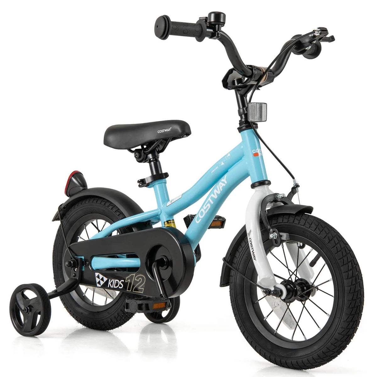 Vélo enfant, Siège Ajustable Frein à Main Réflecteurs Bleu, 12 pouces pour Garçons et Filles de 3 à 4 Ans