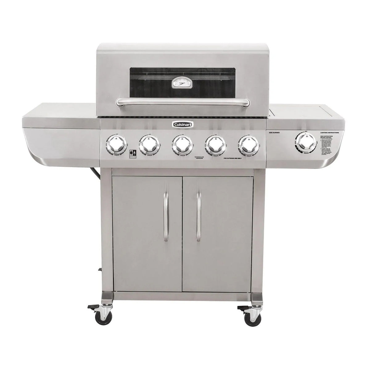 Barbecue, Cuisinart, à gaz à cinq brûleurs avec deux vannes de carburant