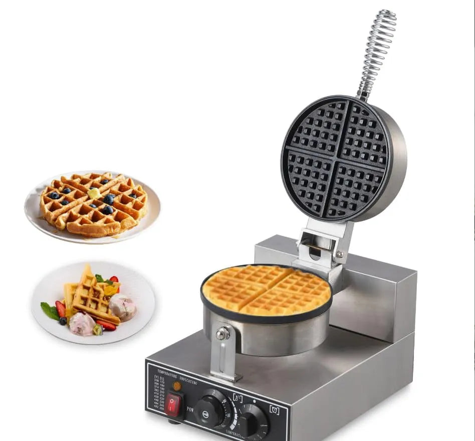 Fer à Gaufres en acier inoxydable 201, Assiettes Amovibles, Machine à Crêpes et Cornets, Machine à Déjeuner pour la Maison, Gaufrier