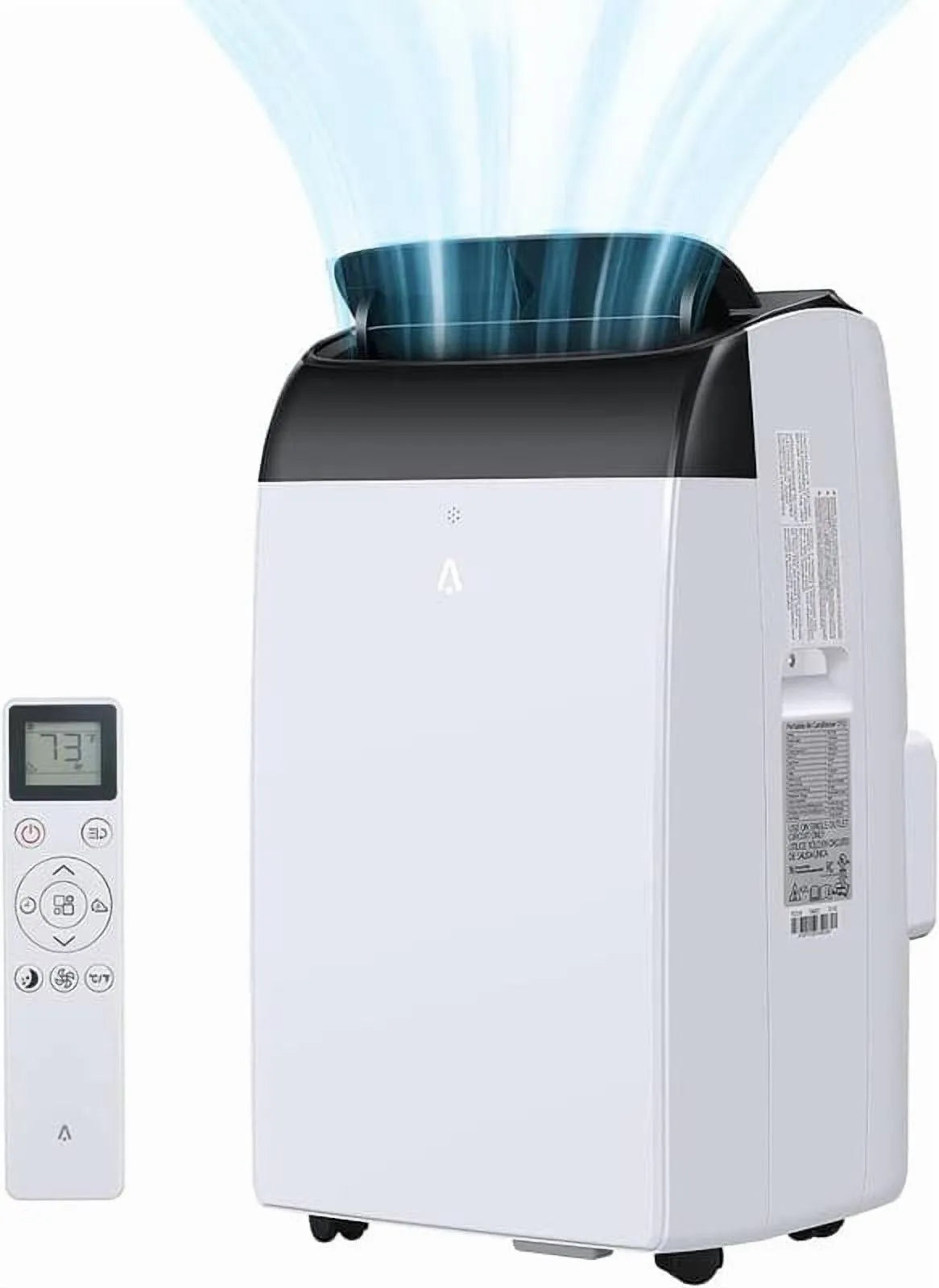 Climatiseur, QinaQin Climatiseurs Portatifs 12 000 BTU avec Télécommande Autonome 3-en-1 avec Ventilateur et Déshumidificateur Refroidit des Pièces