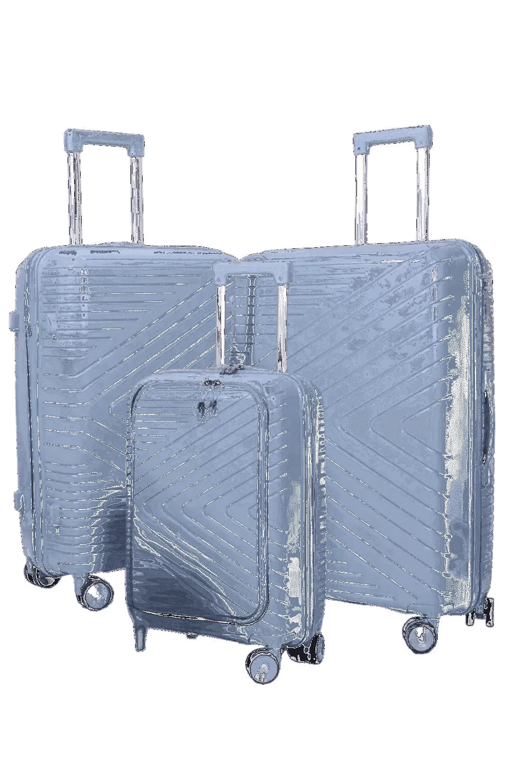 Ensemble de Valises Rigides à Roulettes Pivotantes, Express Ensemble de Bagages 3 Pcs Ouverture Frontale 20 pouces Bagage Cabine, Bagages