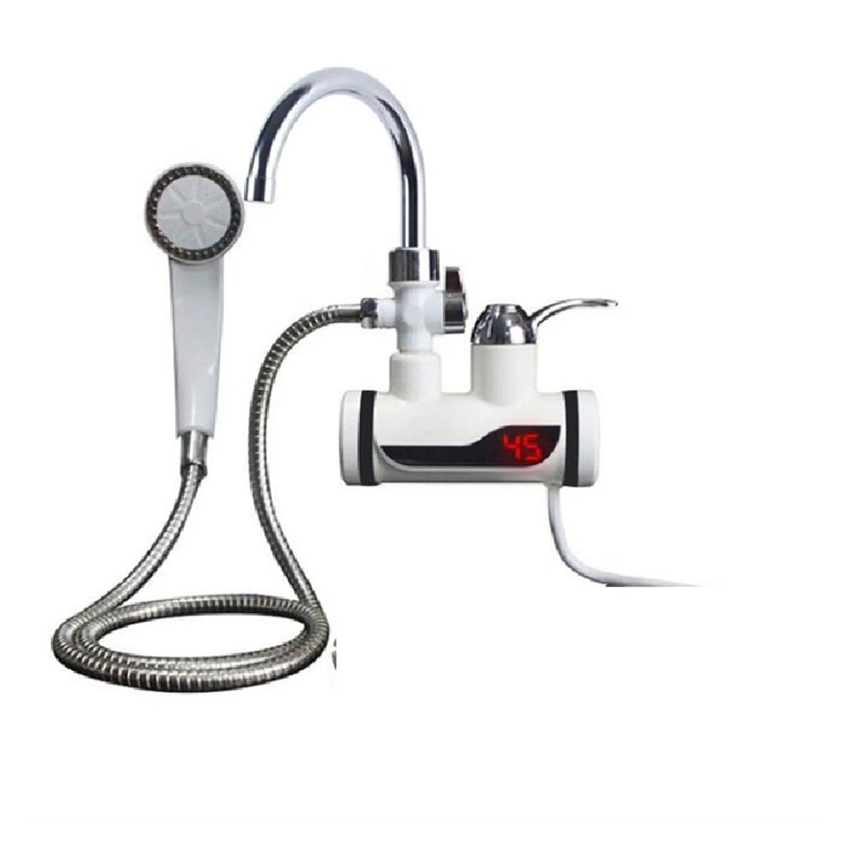 Affichage de la Température LED Robinet Sans Réservoir pour Cuisine Douche, Qualité, Robinet d'Eau Chaude Instantané Électrique en acier inoxydable