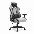 Chaise de bureau ergonomique grise et noire en polyester 67 x 65 x 120-130 cm