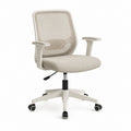 Chaise de bureau ergonomique beige en polyester avec dossier en maille 60 x 60 x 88-98 cm