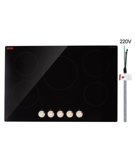 Cuisinière VEVOR, 9200W, à induction, 5 brûleurs, à Induction 5 Brûleurs 9200 W, à Induction 5 Brûleurs 9200W, Brûleur de Comptoir Électrique