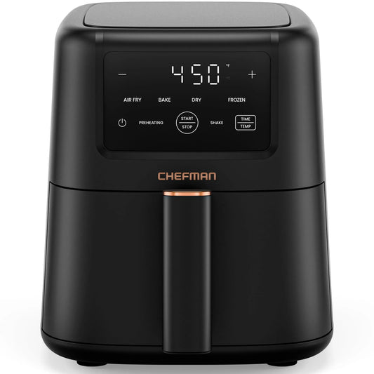 Friteuse sans huile Chefman, Température Maximale de 450°, Mince 4-en-1 de 3,5 QT, chaud, Déshydratation, Surgelée, Vaisselle, Chaud , Cuisson