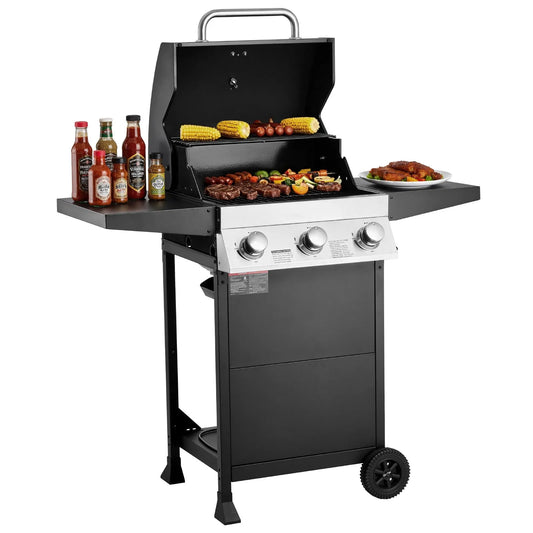 Barbecue VEVOR, Grande Surface de Cuisson de 338 Po2, Barbecue au Propane à 3 brûleurs, au Gaz