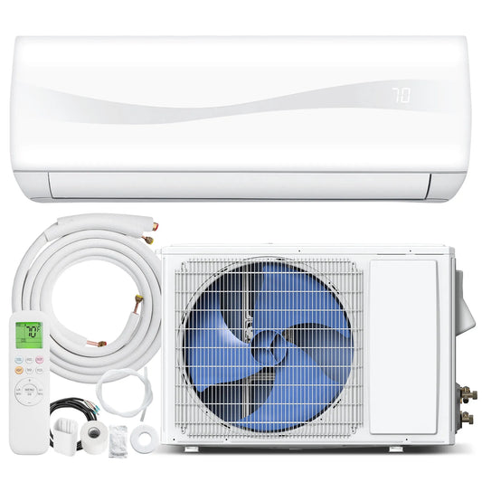 Climatiseur mini-split, Chauffage Mini-Split 12000 BTU, Thermopompe, Trousse d'Installation Complète
