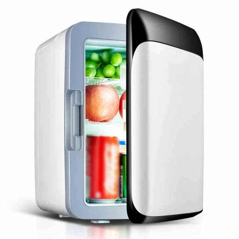 Réfrigérateur portable, Stockage du Lait Maternel Noir et Blanc 110 V Prise US, Mini- Portable de 10 L pour Voiture et Maison, Aliments, Boissons