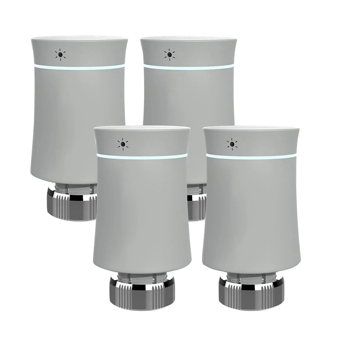 Climatiseur Google, Thermostat de Radiateur Intelligent, Compatible, l'Application Tuya, Alexa, ZigBee, Gris