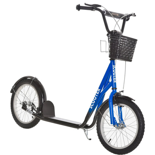 Trottinette pour Enfants, Bleu, Guidon Ajustable, Trottinette