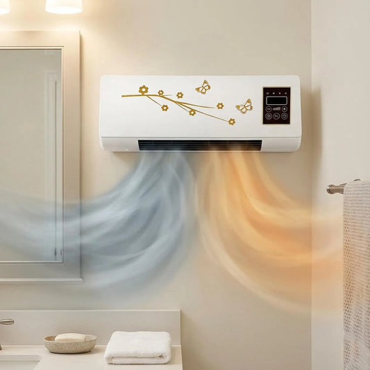 Climatiseur mural, 1800W, commande et Minuterie 8H, Unité de 1800 W pour Pièce, Combo Chauffage et Refroidissement 2-en-1