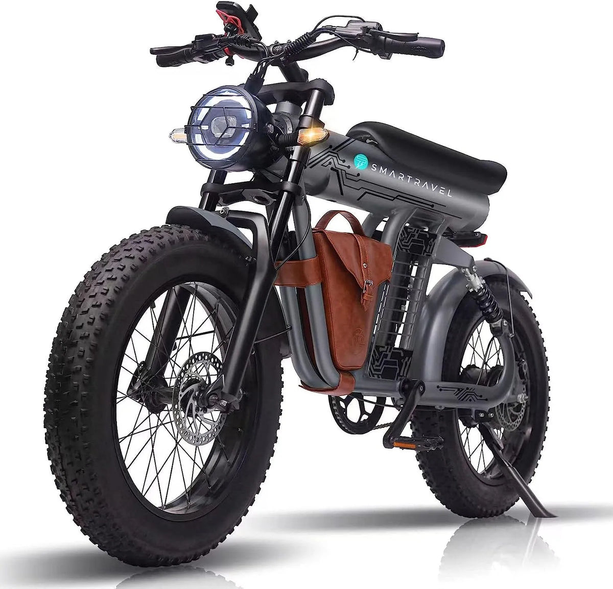 Vélo électrique, 1500W pour Adultes, 48V 25.6Ah 32 Mi/h, Pneu Grand 20 Pouces Tout-Terrain Mountain Vélo Électrique