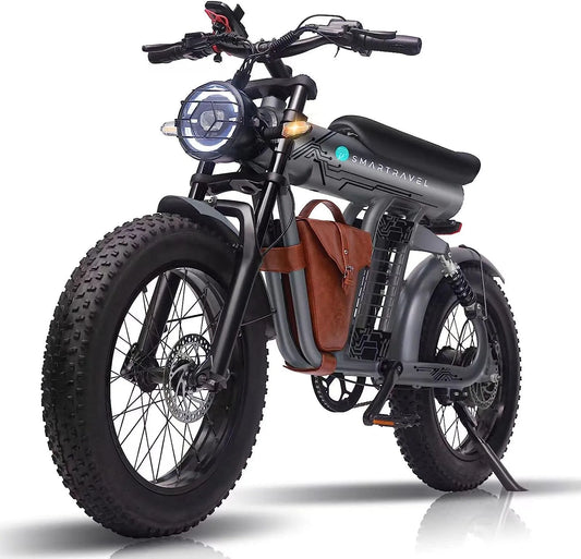 Vélo électrique, 1500W pour Adultes, 48V 25.6Ah 32 Mi/h, Pneu Grand 20 Pouces Tout-Terrain Mountain Vélo Électrique