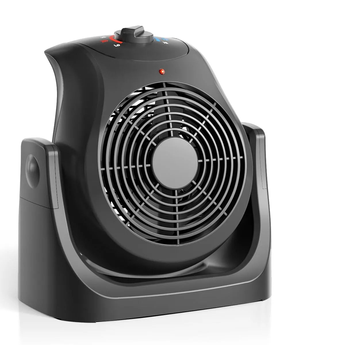 Ventilateur, 2 en 1, 2 Vitesses de Vent, Inclinaison à 45°, Protection contre la Surchauffe 1500 W Petit Chauffage Personnel pour la Maison et le