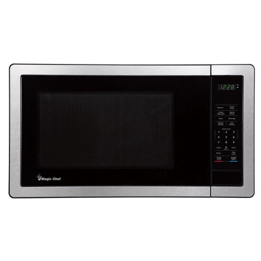 Four à micro-ondes, 1000W, 1,1 pi de comptoir 1000 W touche numérique, inoxydable, Magic Chef 1,1 pi de comptoir 1000W touche numérique