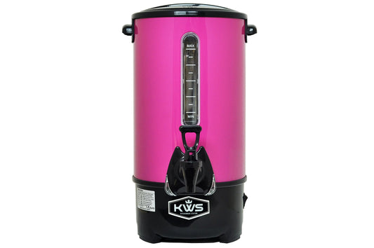 Chauffe-eau WB-10 L/41, KWS Bouilloire et Commerciaux Isolés Thermiquement de 9,7 Tasses en acier inoxydable Rose