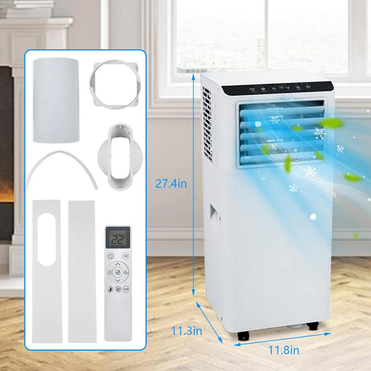 Climatiseur portable, Portatif 8 000 BTU, Refroidissement Silencieux, Blanc
