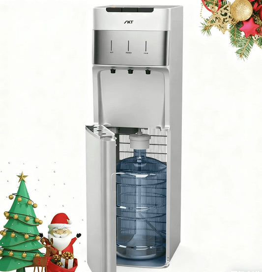 Bureau, 3 Températures Froid/chaud/chaud, Refroidisseur d'Eau à Chargement par le Bas Auto-Nettoyant pour 3 Ou 5 Gallons, Argent
