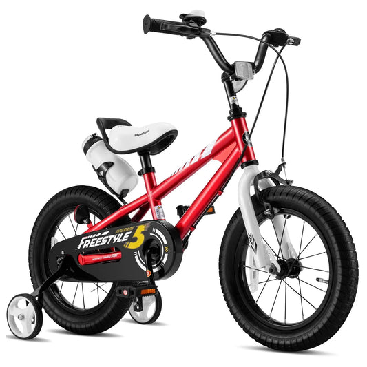 Vélo enfant RoyalBaby, Roues Stabilisatrices, 14 pouces, Rouge, Freestyle d'extérieur, Freestyle d'Extérieur avec Roues Stabilisatrices