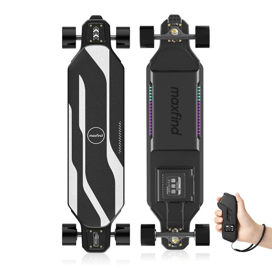 Autonomie de 31 Miles, 27 MPH, Deux Moteurs de 650 W, Cyber MAX LR Planche à Roulettes Électrique pour Adultes
