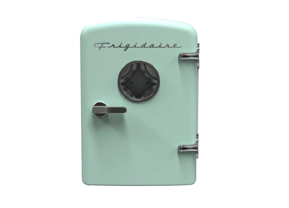 Réfrigérateur portable Frigidaire, EFMIS171, Idéal pour la Maison, le Ou le Dortoir, une Poignée de Transport, Chargeur Mural/voiture AC/DC Vert