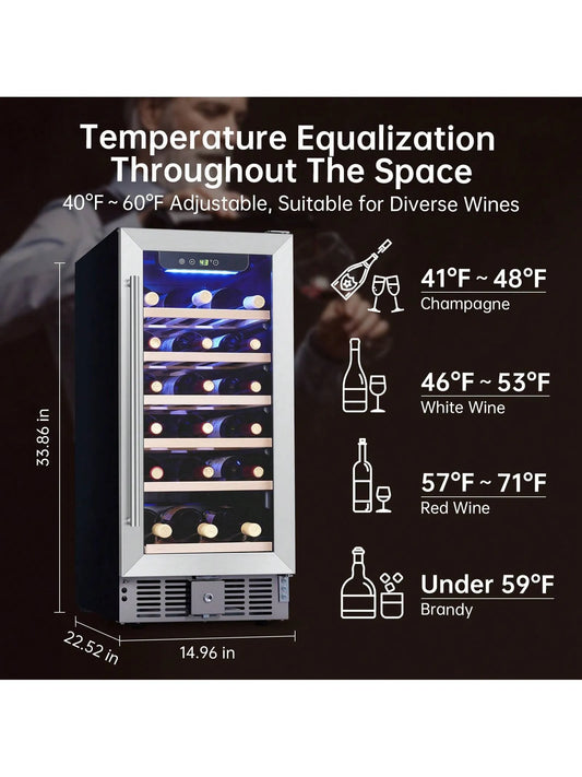 Réfrigérateur, 2,9 Pi3, 9 pi3, Verrou de Sécurité 30 Bouteilles, Température Réglable 40-60 °F, Refroidisseur de Vin