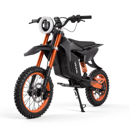 VEVOR Moto 22., Batterie 48 V 22.5 Ah, Autonomie Max 31 Miles, Vitesse 31 MPH, Moteur 2000 W, Moto Tout-Terrain, Lumière, Affichage
