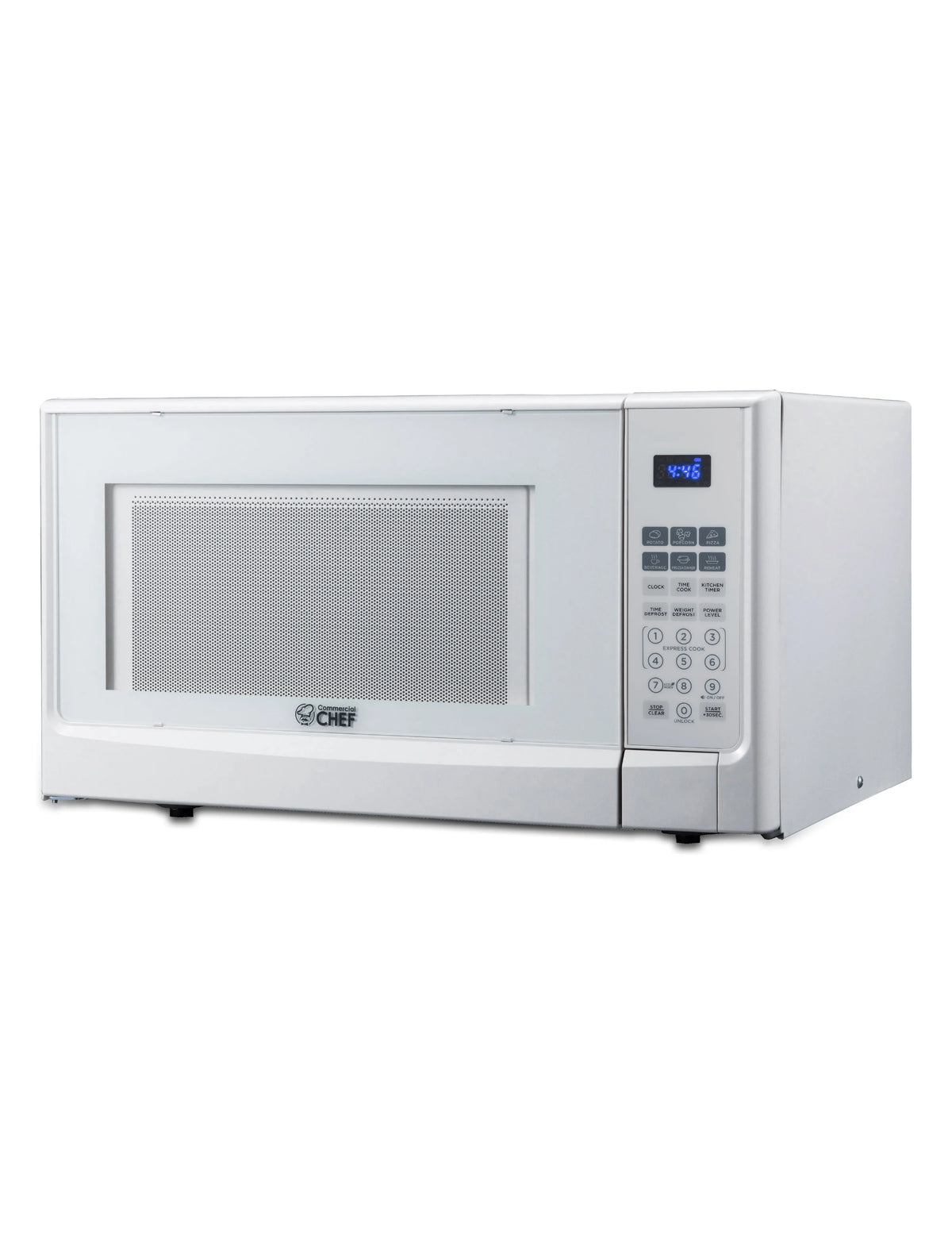 Four à micro-ondes CHM14110W6C, 1100 W, Four à de comptoir de 1,4 pi3, affichage numérique, blanc, porte à bouton-poussoir