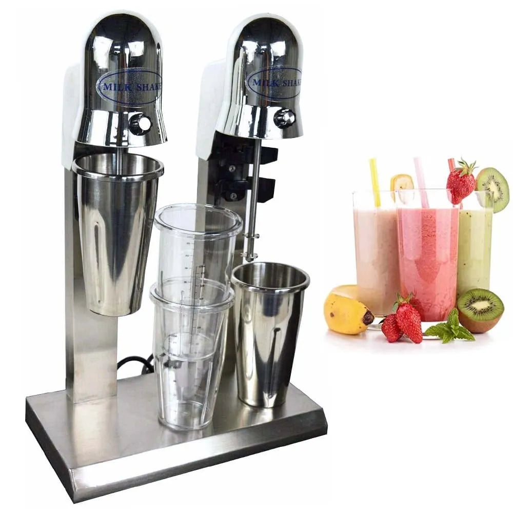 Blender, 4 Tasses 110 V, Machine Commerciale pour Shaker à Lait Électrique, Mélangeur de Boissons, à Lait Frappé en acier inoxydable