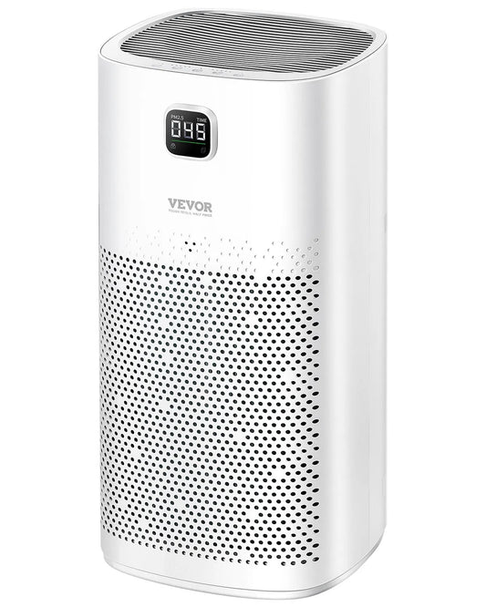 Purificateur d'air VEVOR, Couche HEPA H13, Intelligent 2018 Pi2/h, Contrôle de Vitesse et Verrou pour Enfant, Efficace avec Panneau Tactile Pratique