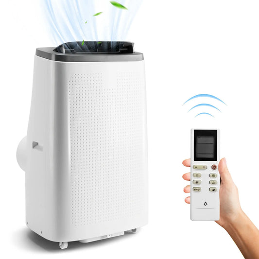 Climatiseur portable, 9300 BTU 14 000 BTU ASHRAE Unité de Climatisation 3-en-1 Silencieuse avec Trousse pour Fenêtre Refroidit des Pièces jusqu'à 750