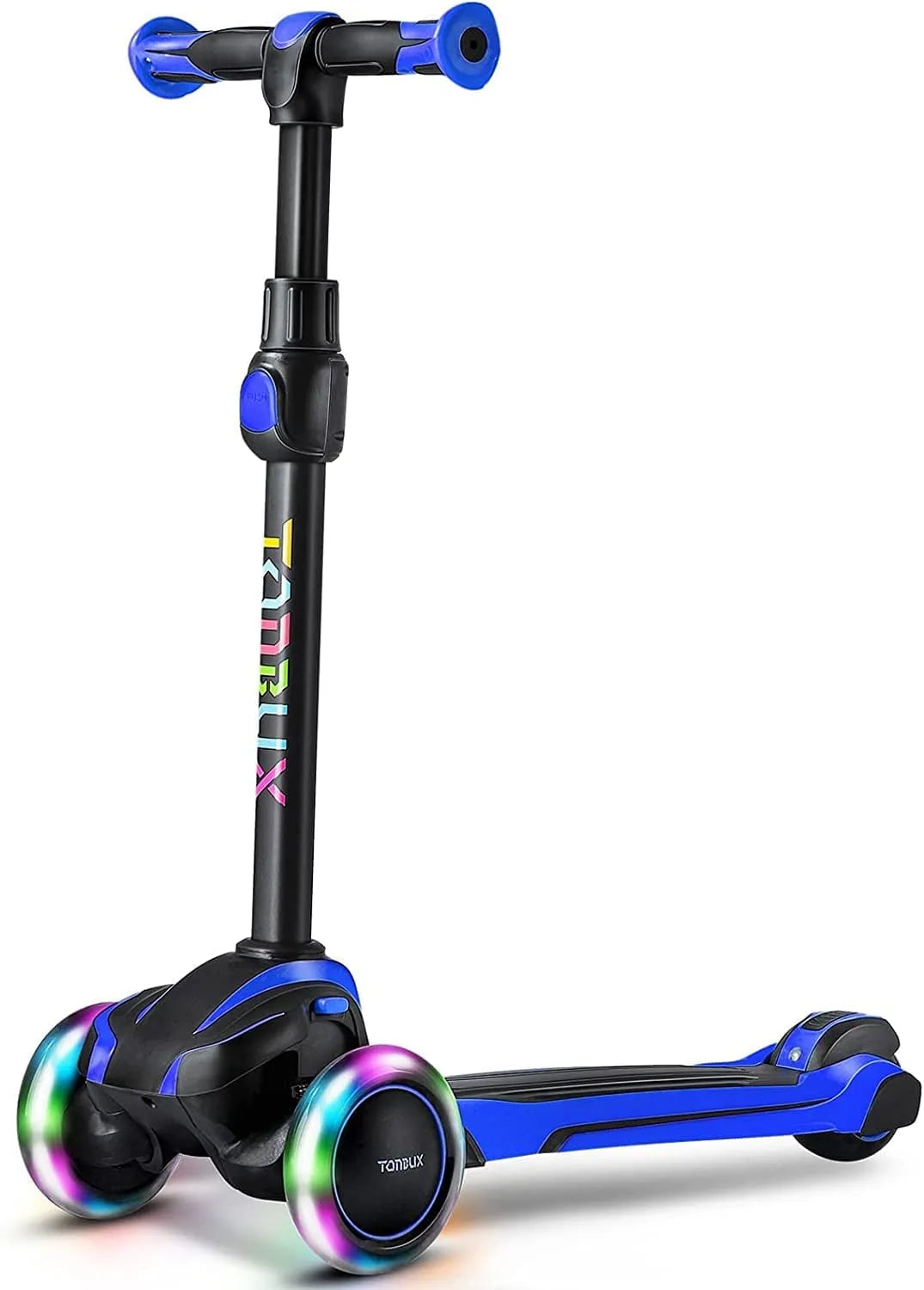 Trottinettes pour Tout-Petits, Trottinette pour Enfants de 3 à 12 Ans, 4 Hauteurs Réglables, Trottinettes à 3 Roues Lumineuses, Conception à