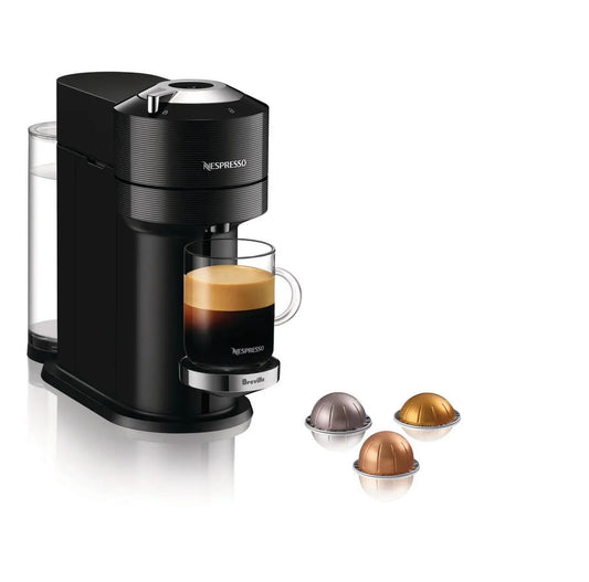 Machine à café, Nespresso, espresso Vertuo Next Premium de par avec mousseur à lait Aeroccino, Noir