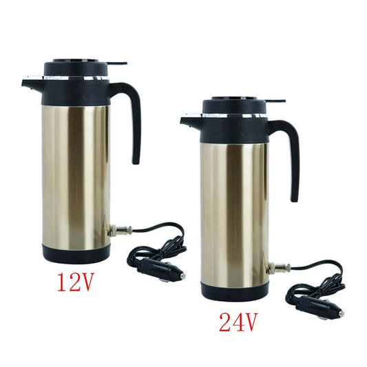 Bouilloire électrique, Électrique Portable pour Voiture Bouilloire d'Eau de Voyage en Plein Air Lumière Dorée 12 V