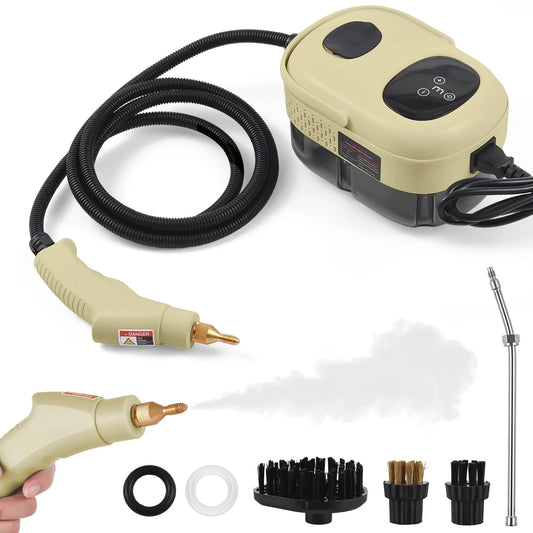 Chauffage Rapide en 15s, Fiche US 110 V Gris 2500 W Nettoyeur à Vapeur Haute Pression, Haute Température de 105°C et Pression de 3,0bar, 6 Vitesses