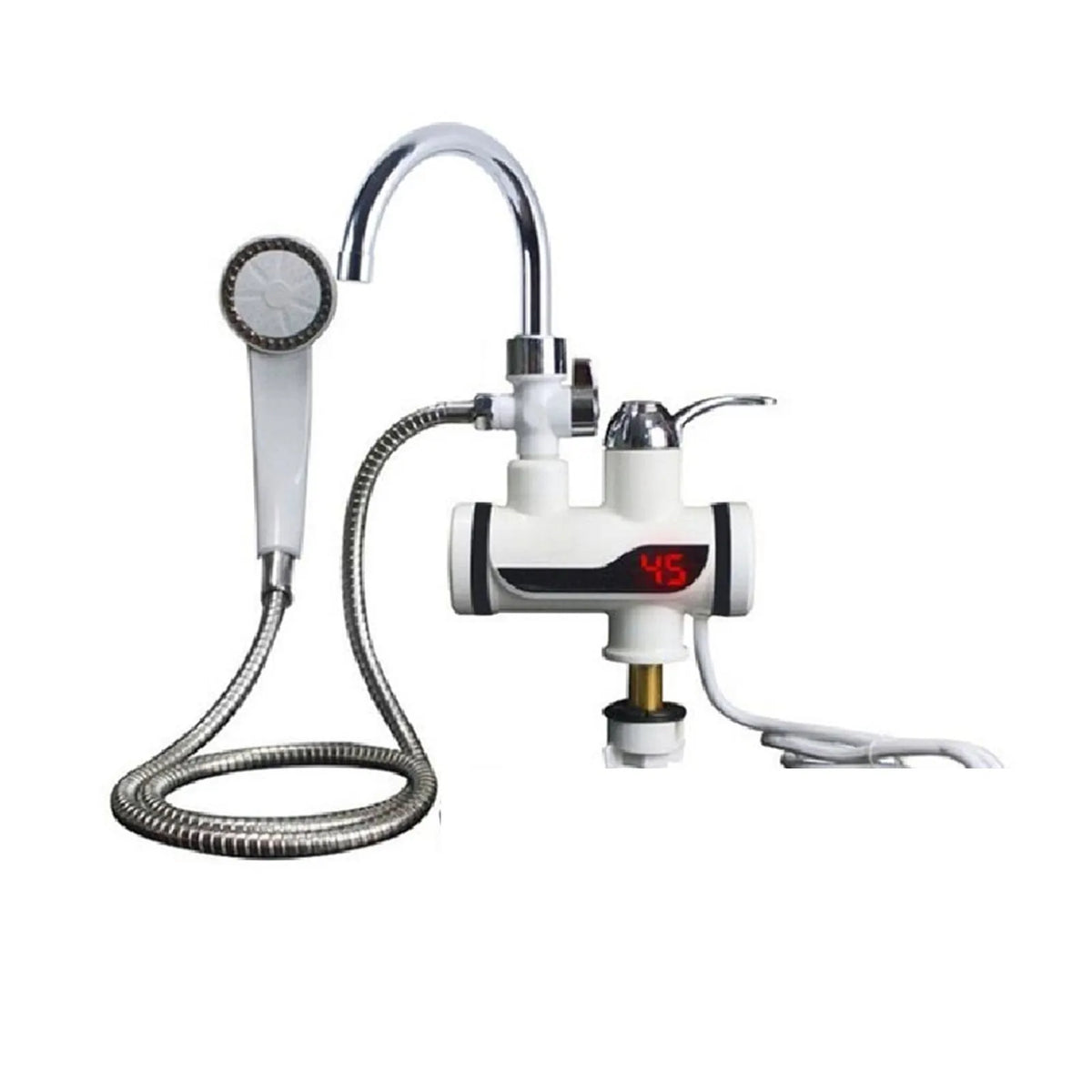 Chauffe-eau instantané sans réservoir, Eau Chaude Électrique e, Robinet de Chauffage pour Cuisine, Rapide, LED