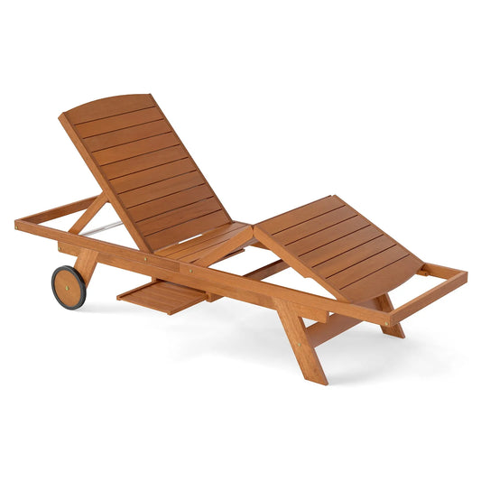Chaise longue, d'extérieur, Roues, Dossier Réglable et Zone pour les Jambes pour Cour Arrière