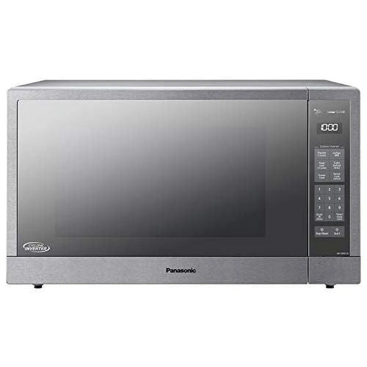 Four à micro-ondes Panasonic, 2,2 Pi3, NN-SN97JS, 1250 W, Argent, Comptoir en acier inoxydable/ondes Cycloniques Intégrées, NN-SN97JS Argent